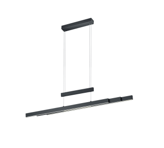 Rippvalgusti Trio Lighting Trajan must 45W 5300lm CRI80 IP20 2700K-5000K