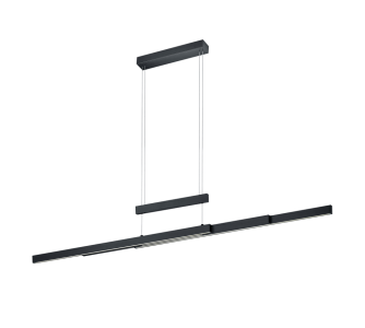 Rippvalgusti Trio Lighting Trajan must 45W 5300lm CRI80 IP20 2700K-5000K