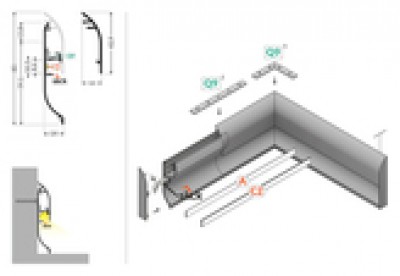 Alumiiniumprofiil TOPMET SKIRT10 2m katteliist hõbedane