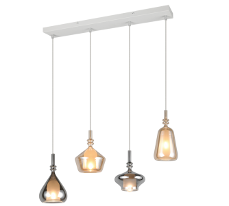 Rippvalgusti Trio Lighting Aldea 4 X E14 valge E14 IP20