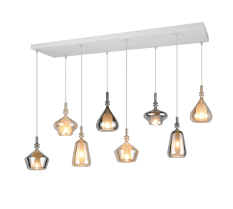 Rippvalgusti Trio Lighting Aldea 8 X E14 valge E14 IP20