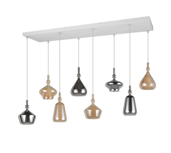 Rippvalgusti Trio Lighting Aldea 8 X E14 valge E14 IP20