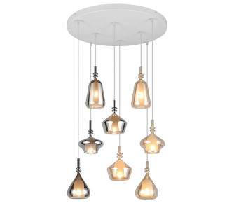 Rippvalgusti Trio Lighting Aldea 8 X E14 valge E14 IP20