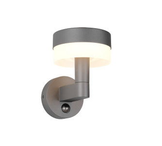 Fassaadivalgusti Trio Lighting Mackenzie liikumisanduriga antratsiit 8W 800lm IP54 830