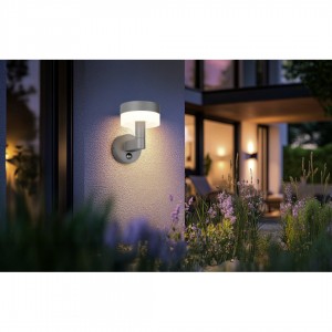 Fassaadivalgusti Trio Lighting Mackenzie liikumisanduriga antratsiit 8W 800lm IP54 830