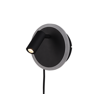 Seinavalgusti Trio Lighting Jordan 5W + 2W must 230V 750lm IP20 3000K soe valge