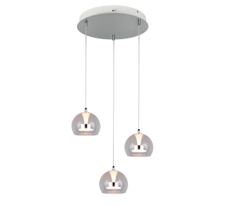 Rippvalgusti Trio Lighting Flynt 3 x 8W kroom 24W 2640lm CRI80 IP20 switch dimmer 2300K, 3000K, 4000K 3CCT