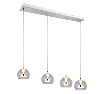 Rippvalgusti Trio Lighting Flynt 4 x 8W kroom 32W 3520lm CRI80 IP20 switch dimmer 2300K, 3000K, 4000K 3CCT