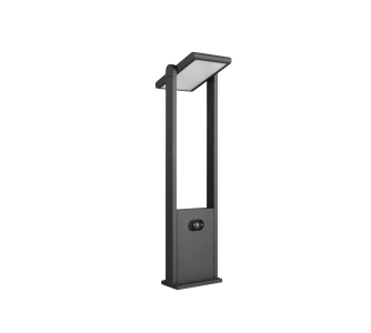 Pollarvalgusti Trio Lighting Malawi liikumis - ja hämaranduriga antratsiit 5W 700lm IP65 2300K, 3000K, 4000K 3CCT