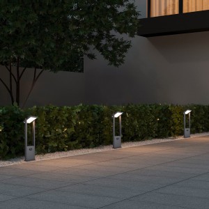 Pollarvalgusti Trio Lighting Malawi liikumis - ja hämaranduriga antratsiit 5W 700lm IP65 2300K, 3000K, 4000K 3CCT