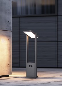 Pollarvalgusti Trio Lighting Malawi liikumis - ja hämaranduriga antratsiit 5W 700lm IP65 2300K, 3000K, 4000K 3CCT