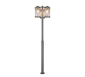 Pollarvalgusti Trio Lighting Sambesi 3 hämaranduriga antratsiit E27 IP44