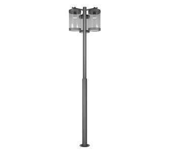 Pollarvalgusti Trio Lighting Sambesi 3 hämaranduriga antratsiit E27 IP44