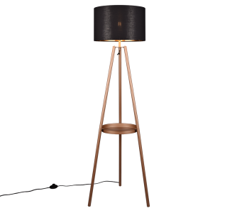 Põrandavalgusti Trio Lighting Colette must / kuldne 230V E27