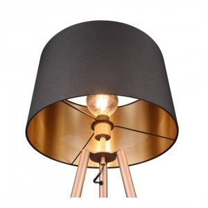 Põrandavalgusti Trio Lighting Colette must / kuldne 230V E27