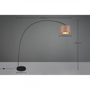 Põrandavalgusti Trio Lighting Mansur must E27 IP20