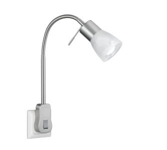 Seinavalgusti Trio Lighting pistikupessa Levisto hõbedane E14 IP20