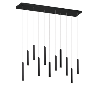 Rippvalgusti Trio Lighting Tubular 11 X 2,8 W must 30.8W 3850lm IP20 3000K soe valge