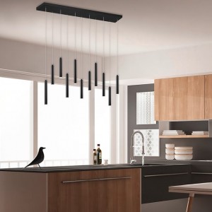 Rippvalgusti Trio Lighting Tubular 11 X 2,8 W must 30.8W 3850lm IP20 3000K soe valge