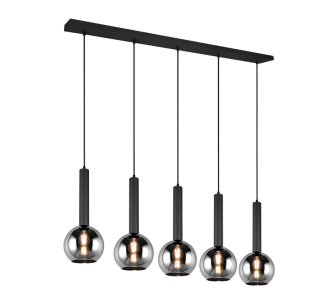Rippvalgusti Trio Lighting Clayton 5 kroom E27 IP20