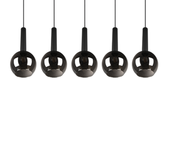 Rippvalgusti Trio Lighting Clayton 5 kroom E27 IP20