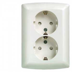 Pistikupesa SIEMENS raamiga Delta Line valge