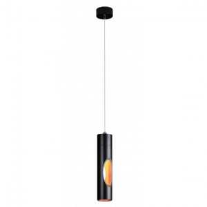 Pendant lamp Maxlight Golden Czarna black / golden 5W 290lm 830