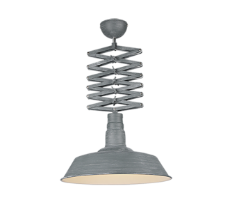 Pendant lamp Trio Lighting Detroit gray E27 IP20