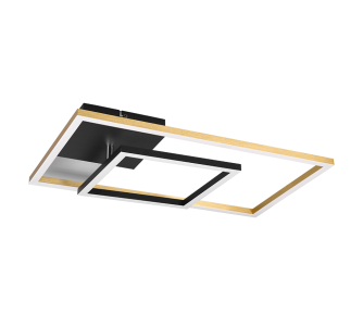 Ceiling lamp Trio Lighting Padella gold 25W 3000lm IP20 switch dimmer 3000K warm white