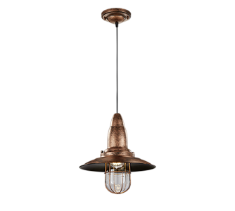 Pendant lamp Trio Lighting Fisherman antique copper E27 IP20