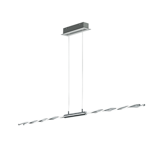 Pendant lamp Trio Lighting Portofino chrome 28W 2800lm IP20 switch dimmer 3000K warm white