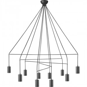 Pendant lamp Nowodvorski Lighting Imbria 10 X GU10 black