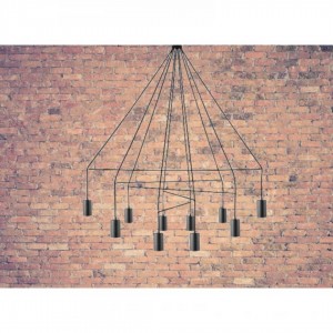 Pendant lamp Nowodvorski Lighting Imbria 10 X GU10 black