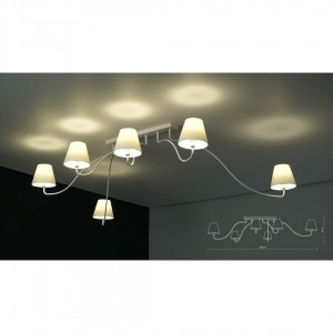 Pendant lamp Nowodvorski Lighting Swivel 6 white