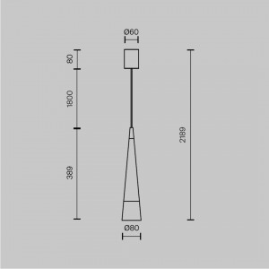 Pendant lamp Maytoni Sintesi black 12W 420lm 120° IP20 3000K warm white