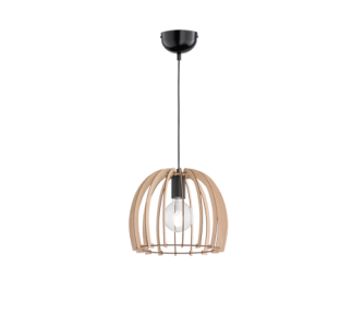 Rippvalgusti Trio Lighting Wood naturaalne E27