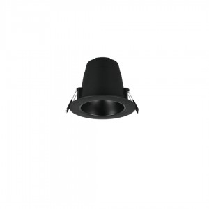Recessed light Trio Lighting Virunga black round 6W 900lm CRI80 IP44 Dip Switch 2300K, 3000K, 4000K 3CCT