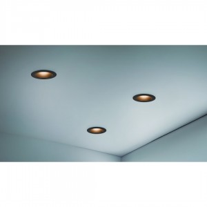 Recessed light Trio Lighting Virunga black round 6W 900lm CRI80 IP44 Dip Switch 2300K, 3000K, 4000K 3CCT