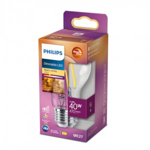 LED lamp PHILIPS LED Classic Dim 230V 3,4W 470lm E27 360° TRIAC 2200K-2700K