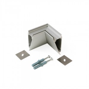 Alumiiniumprofiil TOPMET connector WALLE12 90deg anod hõbe / hall