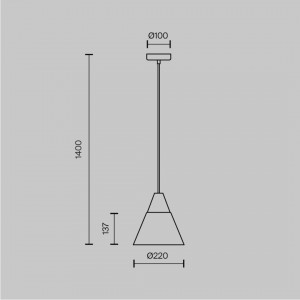 Rippvalgusti Maytoni Bicones valge E27