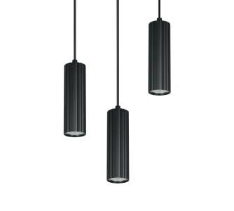 Rippvalgusti Trio Lighting Soka 3 must 230V GU10 IP20