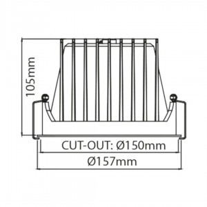 Встраиваемый светильник Karizma Luce Dea Amata L 1320-2430lm 11.5-24W белый / золотой 40° IP20 DALI 927