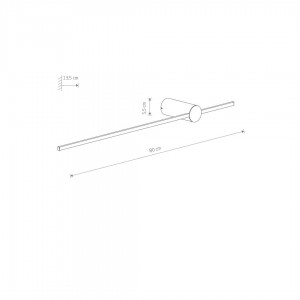 Настенный светильник Nowodvorski Lighting Saber черный 11W 3000K теплый белый