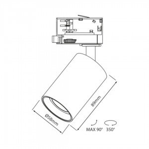 Светильник на шину Karizma Luce Vuoto белый 230V GU10 IP20
