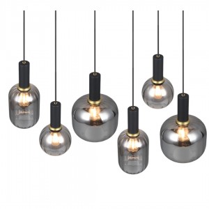 Подвесной светильник Trio Lighting Diva 6 черный E27 IP20