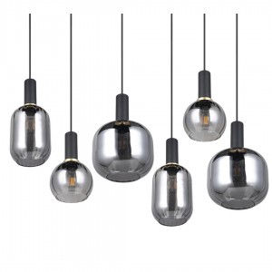 Подвесной светильник Trio Lighting Diva 6 черный E27 IP20