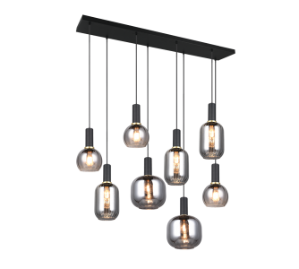 Подвесной светильник Trio Lighting Diva 8 черный E27 IP20