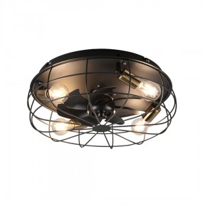 Ceiling light–fan Trio Lighting Trondheim black IP20