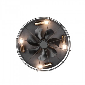 Ceiling light–fan Trio Lighting Trondheim black IP20